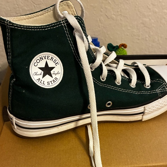 Converse Dark Green High-Top Sneakers - Picture 2 of 6
